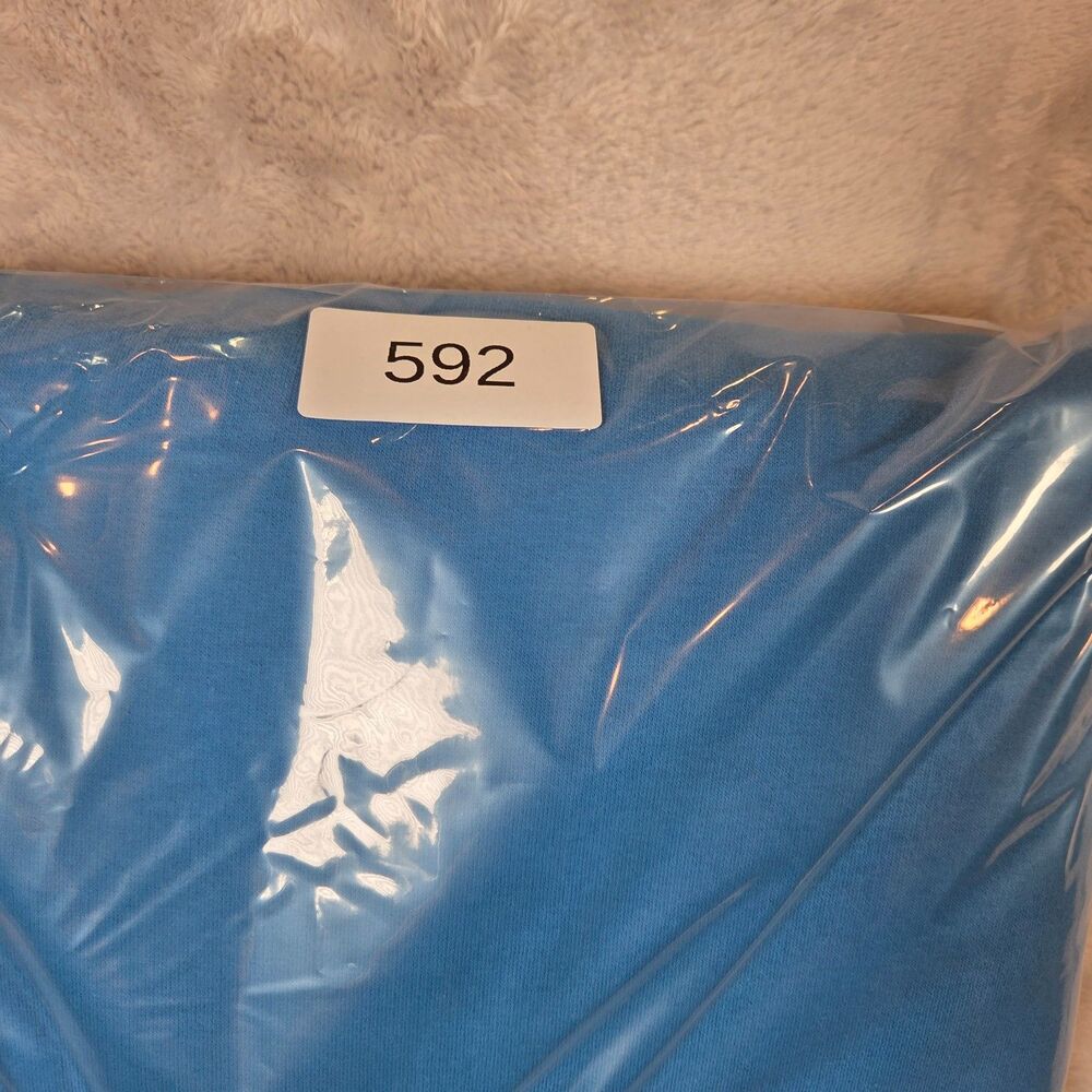 Athleta Forever Fleece Relaxed Crew Sweatshirt Blue Small Raglan Pullover - Picture 9 of 9